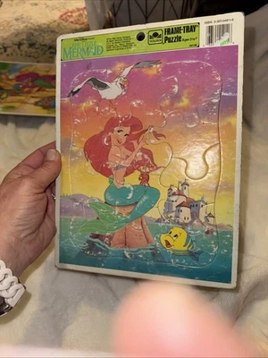Rompecabezas de 12 piezas Princesa Ariel Disney Little Mermaid 1991 vintage Foto 1 de 2