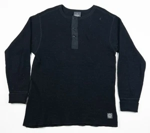 SITKA x Stanfield's Heavy Wool Long Sleeve Henley Men's Medium Solid Black Knit - Picture 1 of 13