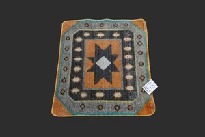 ORANGE Türkischer Oushak Teppich 2x2 Vintage Handarbeit Anatolisch Kleine Fußmatte Kelim - Bild 1 von 9