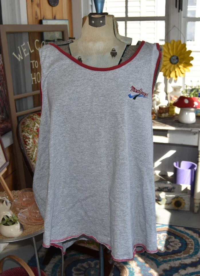 Camiseta sin mangas MacGregor de colección hecha en EE. UU. Años 80 90 Puntada única Gris Talla 3X Foto 1 de 4