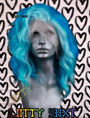 13x4 10inch LaceFront Wig 100% Human Hair Custom Color ( BLUEBERRY GUSHERS ) - Image 1 of 4