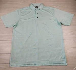 Footjoy Golfshirt Herren Large grün Fensterscheibe geometrisch kariert Performance AOP - Bild 1 von 7