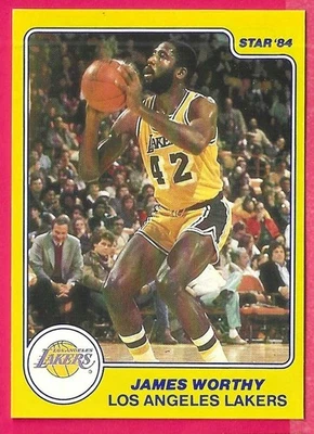 Star '84 James Ager Worthy 1983-84 Card #10 of 10 Los Angeles Lakers - Image 1 of 4