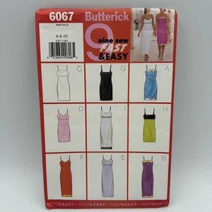 Butterick Misses Shoulder Strap Dress Sewing Pattern Sz 6-10 #6067 - Picture 1 of 8