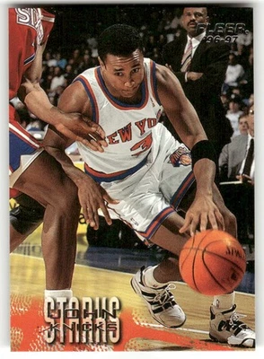 1996-97 Fleer #75 John Starks New York Knicks cartão de basquete - Imagem 1 de 2