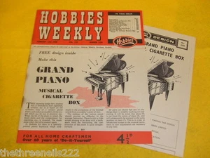 HOBBIES WEEKLY (INC PLANS) - GRAND PIANO BOX - FEB 12 1958 - Picture 1 of 1