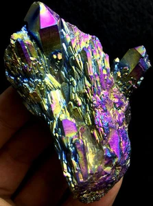 104g WOW! Regenbogen titanbeschichteter Kristallcluster, farbwechselnder Kristall - Bild 1 von 10