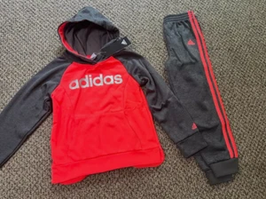 NWT Adidas Girls Grey Hoodie and Sweatpant 2pc Set Sz 6 NEW WITH TAG! - Picture 1 of 5