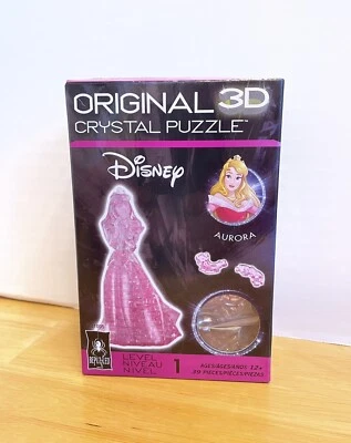 Rompecabezas de cristal 3D BePuzzled - Disney Aurora - Rosa - 39 piezas - Nuevo y sellado Foto 1 de 4