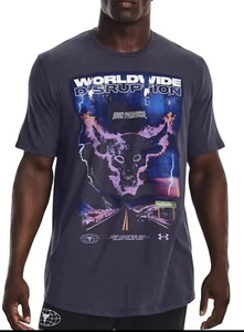 Under Armour Project Rock Worldwide Disruption Iron Paradise Herren Shirt Größe 2XL - Bild 1 von 3