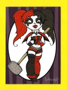 2013 Cryptozoic DC Comics Women of Legend Katie Cook Sticker KC-03 Harley Quinn - Picture 1 of 3