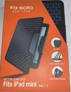 Solo New York - Vector Slim Case. Fits Ipad Mini Gen 1-3. #ACV230-4. Black - Picture 1 of 5
