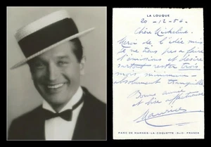 Maurice Chevalier (1888-1972) - französischer Schauspieler & Sänger - Autogrammbrief signiert - Bild 1 von 4