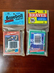 SEALED Donruss 1990 & 1991 Braves Baseball Team Sets - Picture 1 of 2