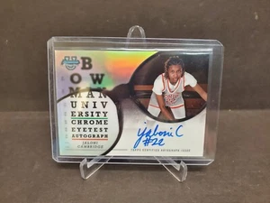 2024-25 Bowman Chrome U #ETA-JC Jaloni Cambridge Eye Test ON CARD Auto - Picture 1 of 13