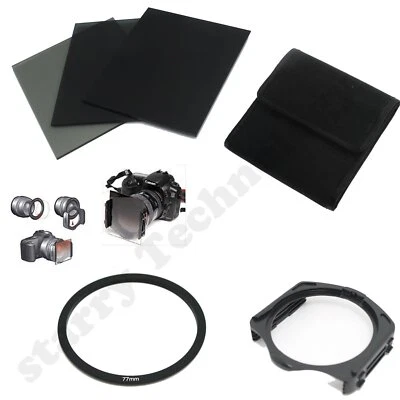 FULL ND2 4 8 filter+Pouch Case+77mm Adapter Ring+Holder for Cokin P Series kit - Image 1 of 4