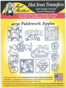 Patchwork Äpfel Tante Martha's Hot Iron Stickerei Transfer #4030 - Bild 1 von 1