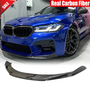 Alerón labial parachoques delantero de carbono real para BMW Serie 5 F90 M5 Sedán LCI 2021-2023 - Imagen 1 de 13