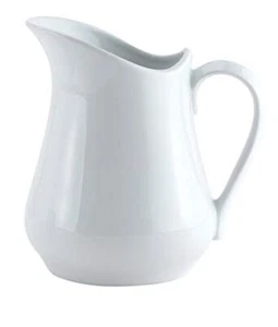 HIC Creamer Pitcher with Handle, Fine White Porcelain, 16-Ounces - Picture 1 of 6