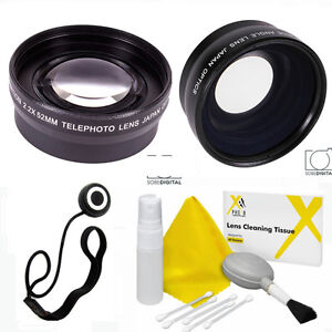 52m  WIDE ANGLE MACRO LENS +TELEPHOTO ZOOM LENS + CLEANING KIT FOR FUJIFILM X10 