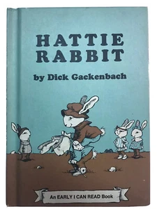 Vintage Hattie Rabbit I Can Read Book 1976 Dick Gackenbach - Picture 1 of 7
