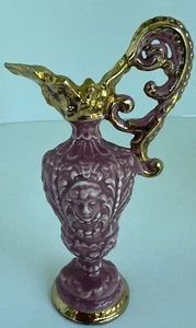 Vintage Goldra E Palestine 5.75 Gold & Pink Porcelain Ewer Revival See Pictures - Picture 1 of 10