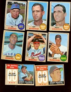 Lotto carte baseball Topps 1968 starter set 284 diverse EX/EXMT - Foto 1 di 2