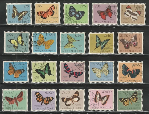 MOZAMBIQUE  - 1953 - Complete set - Scott no 364 - 383 - MNH/CTO Cover