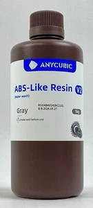 ANYCUBIC ABS-Like V2 Gray Resin 3D Printer 1 Kg - Zdjęcie 1 z 3