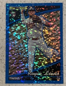 2022 TOPPS UPDATE, ROYCE LEWIS RC BLACK GOLD INSERT, BLUE PARALLEL