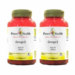 Power Health Omega 3 Fish Oil 1000mg - 2 x 90 caps TWIN PACK - Picture 1 of 1