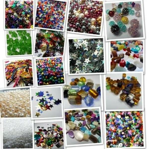 Mixed Bead Sequin Glass Plastic Pearl Seed Mineral 10g 20g 40g Packs 18 TYPE 291 - Picture 1 of 28