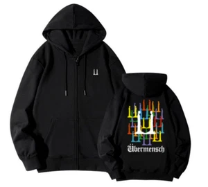 G-DRAGON Ubermensch Zip-Up Hoodie Black 100% Authentic K-Pop Fashion Jacket - Bild 1 von 5