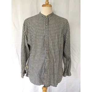 Vintage Men's On The Brink Long Sleeve Button Front Shirt Size Large Linen Blend - Picture 1 of 6