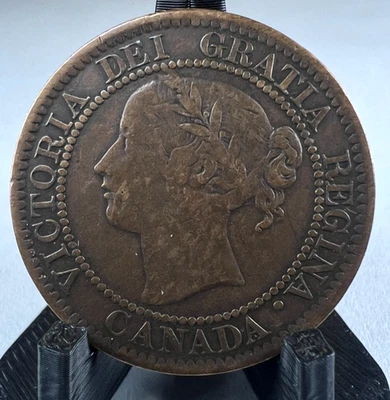 1858 Canada Large Cent, 1C, One Cent Penny, Victoria, KM# 1, KEY DATE!! - Image 1 of 2