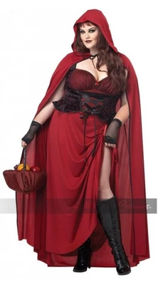 Disfraz California CAPUCHA ROJA OSCURA Mujer Plus 3X 20-22 - ¡NUEVO! #267 Foto 1 de 3