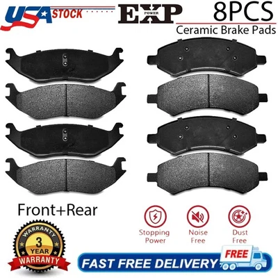 Pastillas de freno delanteras y traseras de cerámica para Dodge Ram 1500 2006-2016 2017 2018 5 tacos Foto 1 de 4