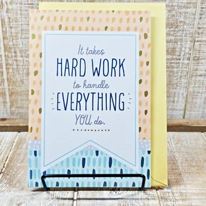 Tarjeta de felicitación de día de profesionales administrativos Hallmark 5x7 trabajo duro valorado - Imagen 1 de 8