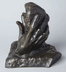 Rare HAND OF GOD Sculpture By Auguste Rodin Resin, Signed Musee Reproductions - Picture 1 of 19