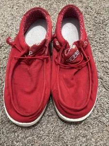 Herren HEY DUDE Schuhe Slipper leicht & atmungsaktiv rot Größe 12 THRASH - Bild 1 von 16