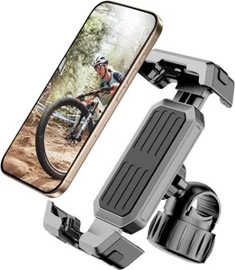 Bike Phone Holder, [Easy Install] Motorcycle Phone Mount, [Ultra-Stable] - Picture 1 of 6