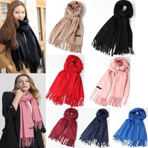 Polyester Scarf Women Ladies Winter Warm Long Soft Wool Shawl Wrap Knit New - Picture 1 of 20