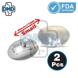 Hornhaut Augenschutz Edelstahl | S 26 mm x 17 mm | Augenlaserschutz | 2 Stück - Bild 1 von 4