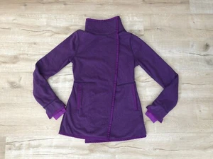 Ivivva Lululemon Purple Big Business Cozy Wrap Fleece lined Jacket Girls' 14 - Picture 1 of 11