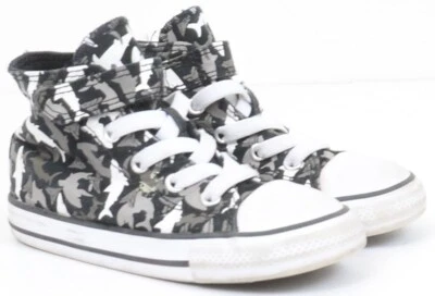 Zapatilla deportiva CONVERSE Sharks de lona negra blanca para niños pequeños talla 9 Foto 1 de 4