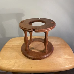 Soporte para carrito de botellas y vasos de vino de teca vintage Gailstyn-Sutton MCM Barware - Imagen 1 de 7
