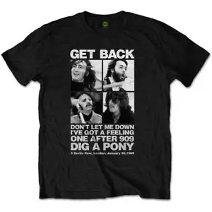 The Beatles 3 Savile Row Black Official Mens T-Shirt Unisex - Picture 1 of 1