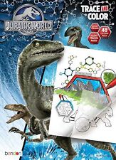 NEW Jurassic World 48-Page Trace & Color Activity Book w/ Stickers - Great Gift