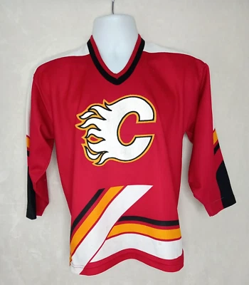 Vintage 90s CCM Maska Calgary Flames NHL Hockey Jersey (L) - Image 1 of 4