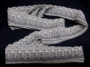 BORDO DI PASSAMANERIA IN COTONE RICAMO A MACCHINA m. 9,5 ALT. cm.5 VINTAGE n 4 - Picture 1 of 5